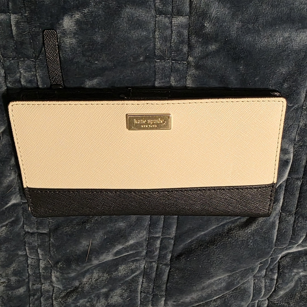 Kate Spade Black Wallet with Gold Accents